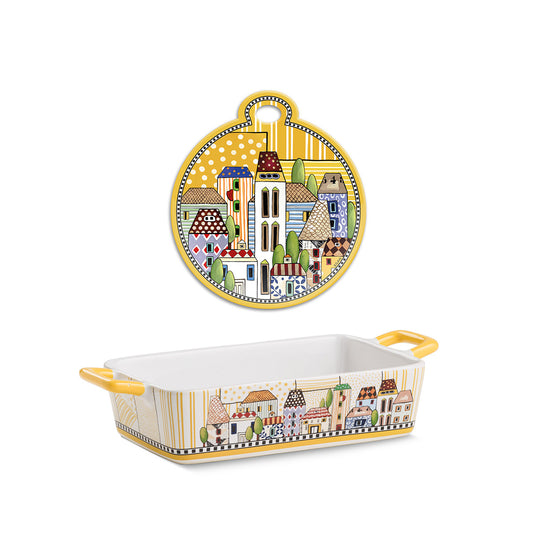 Set Sottopentola + Pirofila Paese Mio Giallo