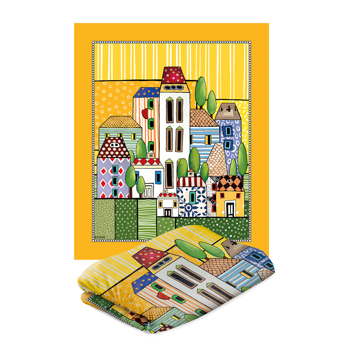 Plaid Paese Mio Giallo Cm130x160