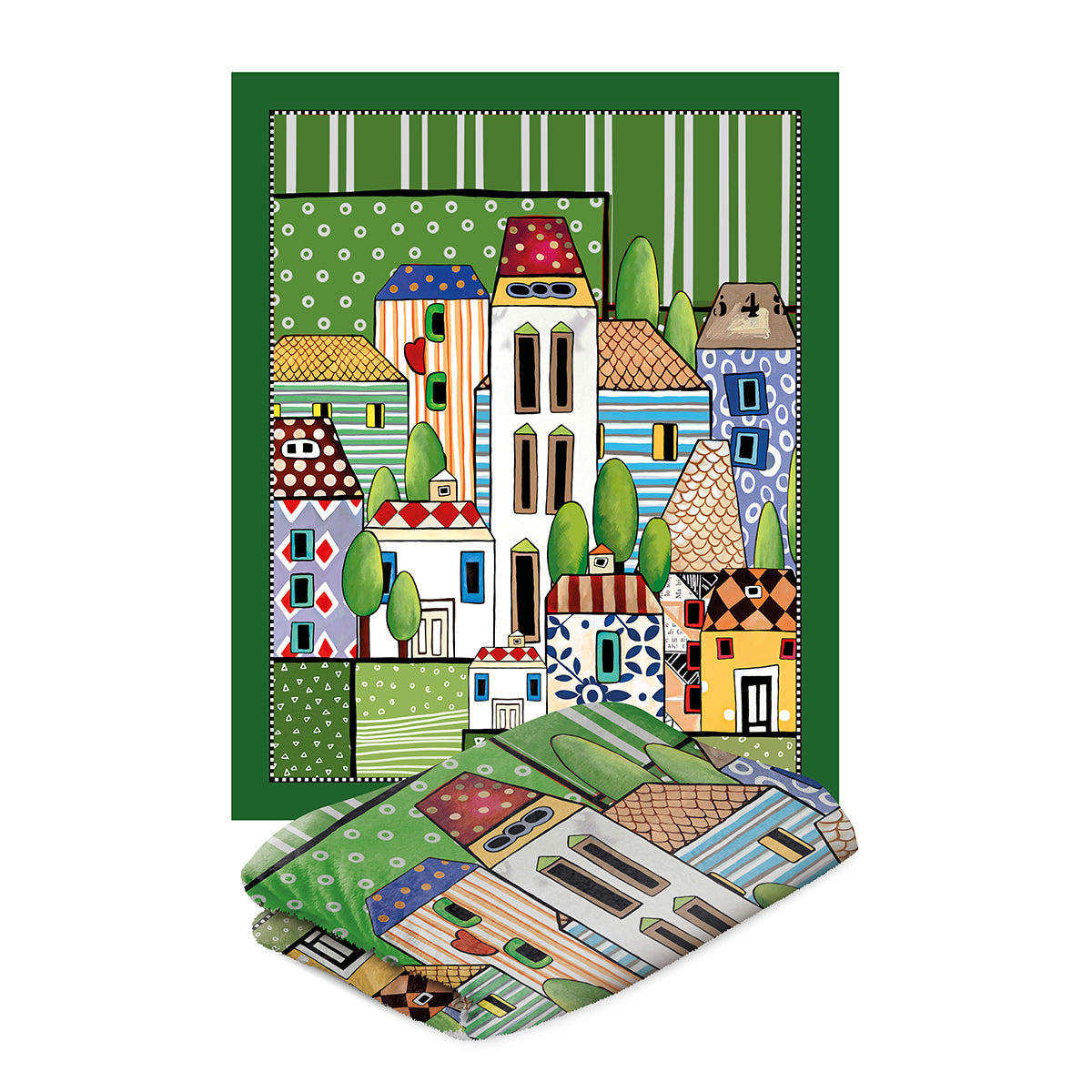 Plaid Paese Mio Verde Cm130x160