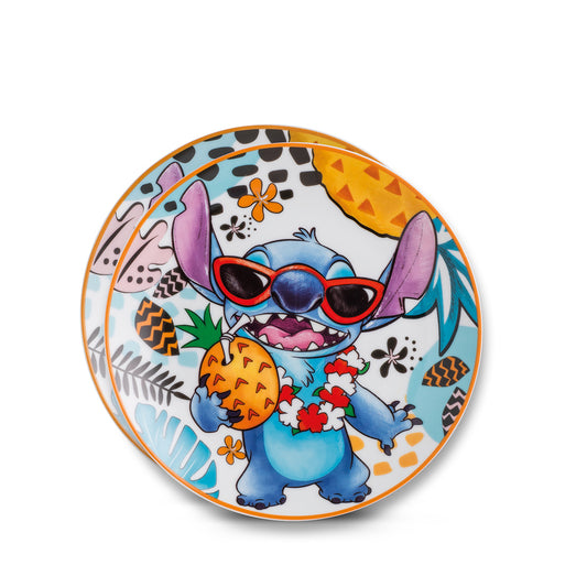 Set 2 piatti dessert Stitch Bianco d.19
