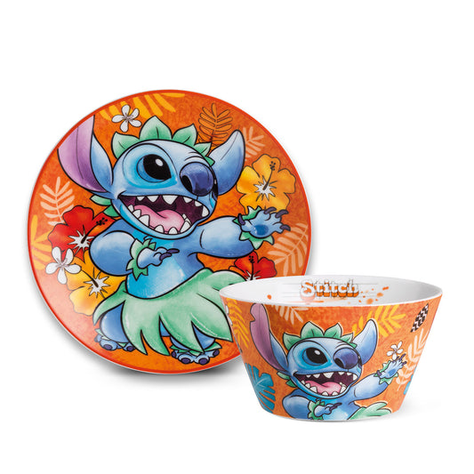 Set Piatto dessert + Bowl Stitch Arancione