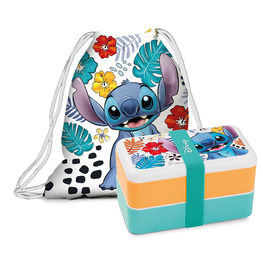 Set Lunch box + sacca Stitch Bianco