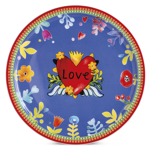 Piatto Torta Love Rosso D.31