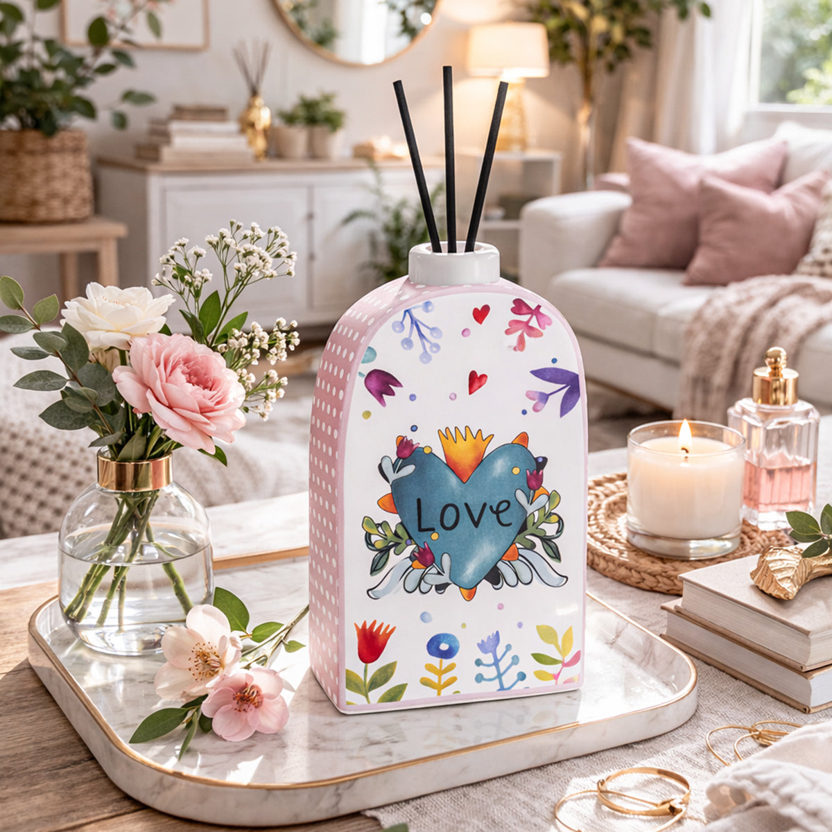 Diffuseur de Parfum Love Turquoise 9x17