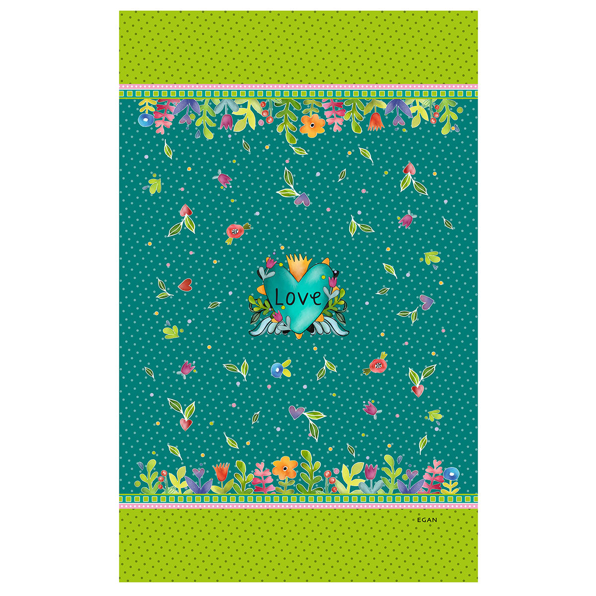 Pashmina/Pareo Love Turchese Cm 180x110