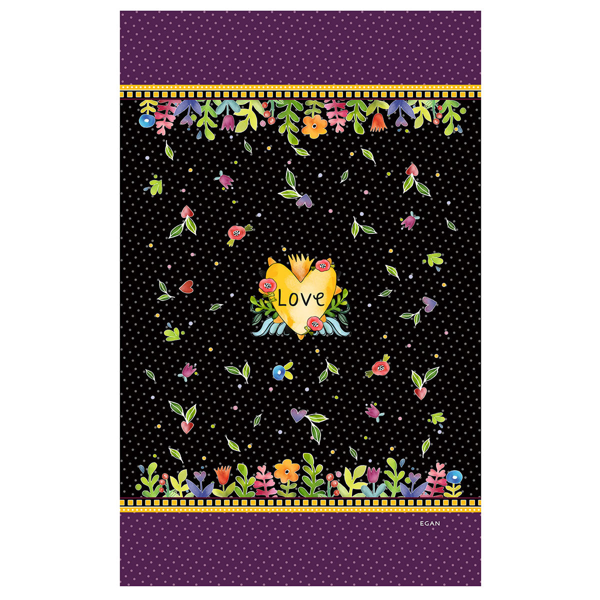 Pashmina/Pareo Love Nero Cm 180x110