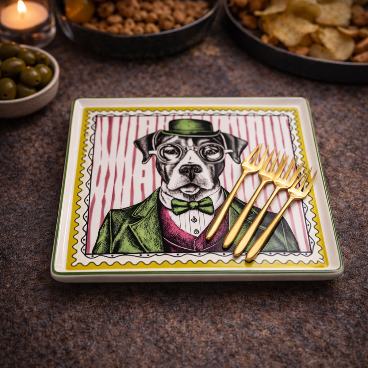 Tray Human Essence Dog "Friendship" 19x19