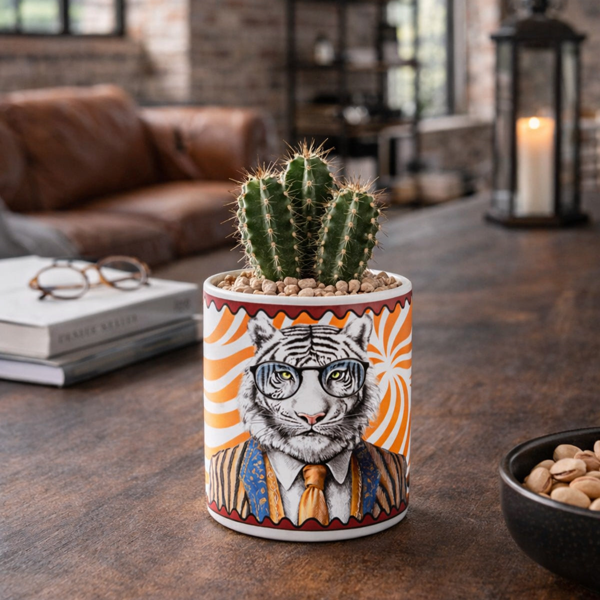 Vase Human Essence Tigre "Courage" 7x7 cm