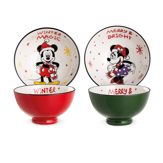 Set 2 coppette Winter Magic Mickey Mouse & Minnie Mouse ml 300