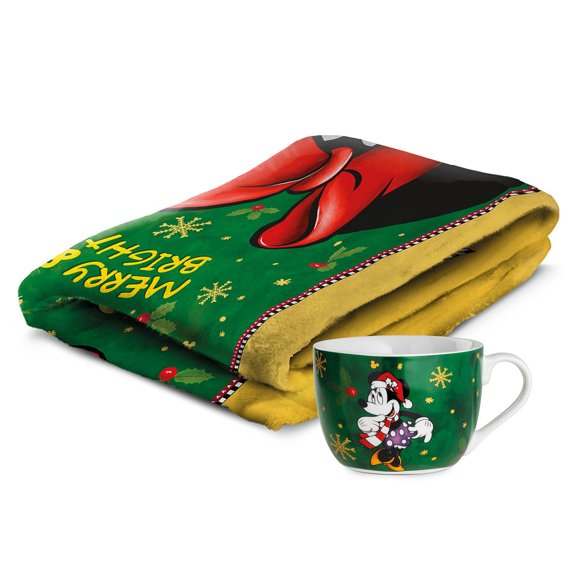 Set plaid+tazza colazione Winter Magic Minnie Mouse ml 520