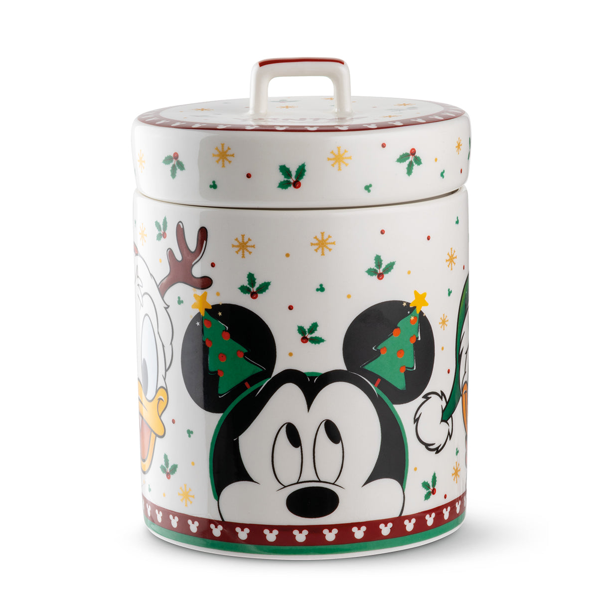 Barattolo/biscottiera Winter Magic bianco cm 14x19