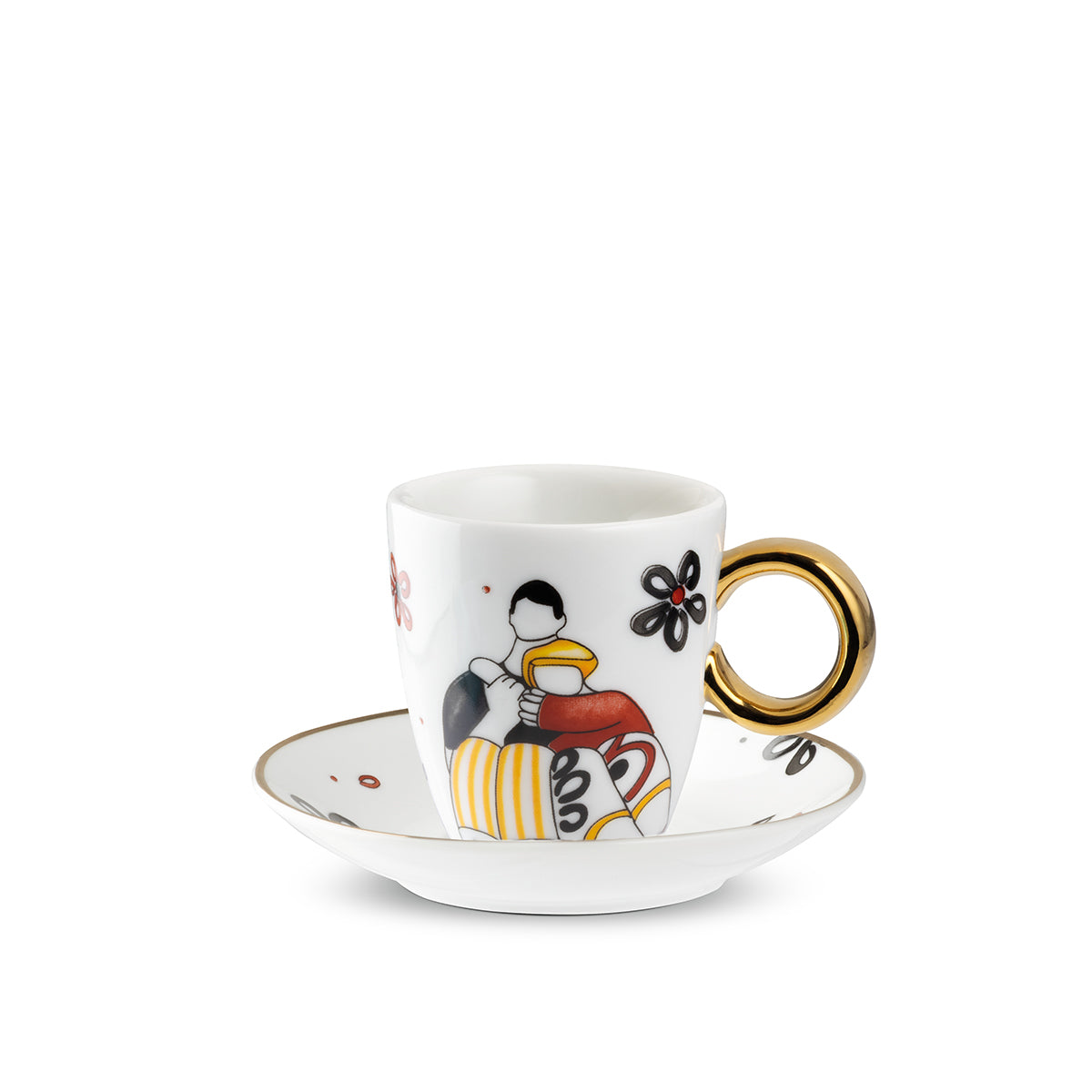 “Close” Embraces Espresso Cup with Saucer 80 ml