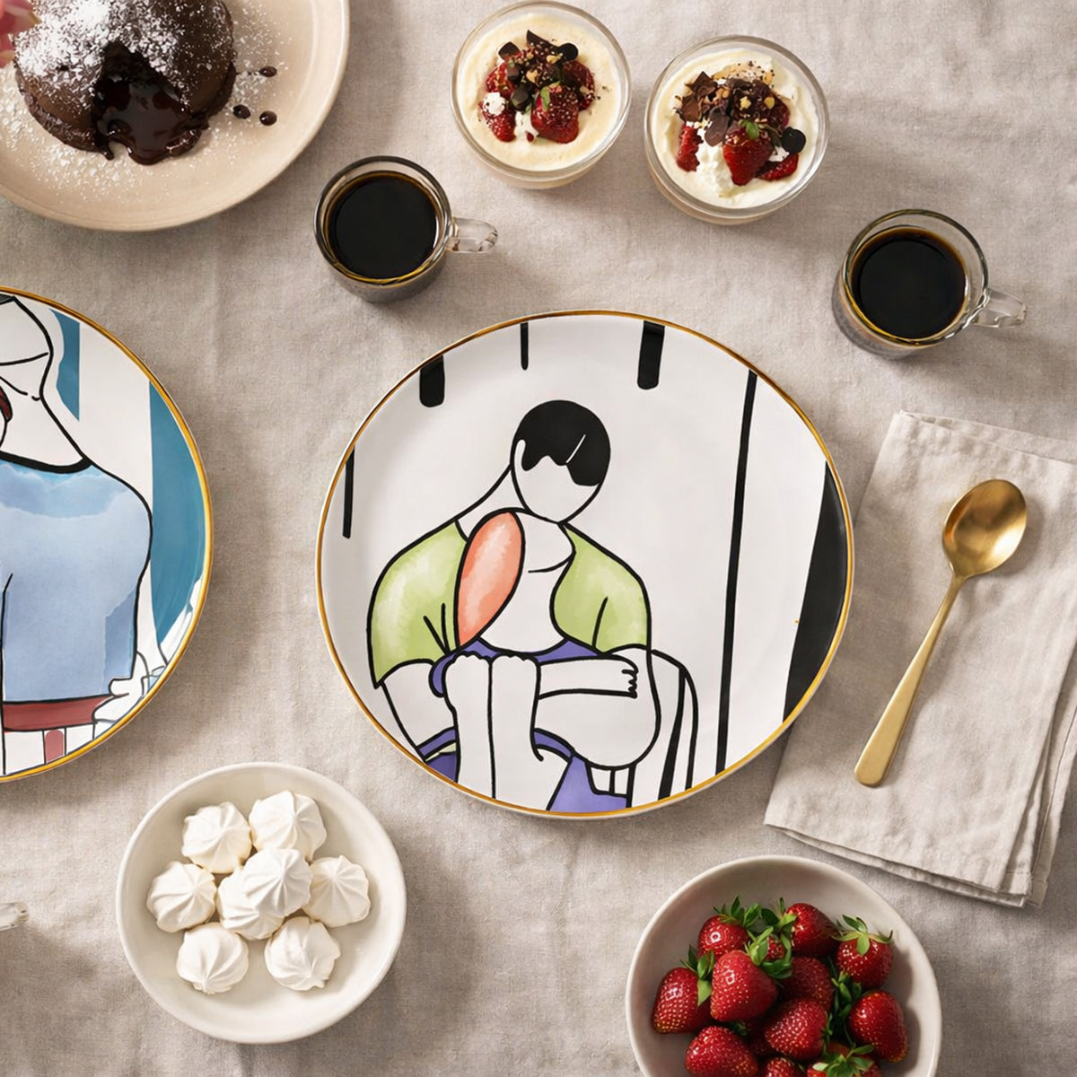 “Us” Embraces Dessert Plate Ø19 cm