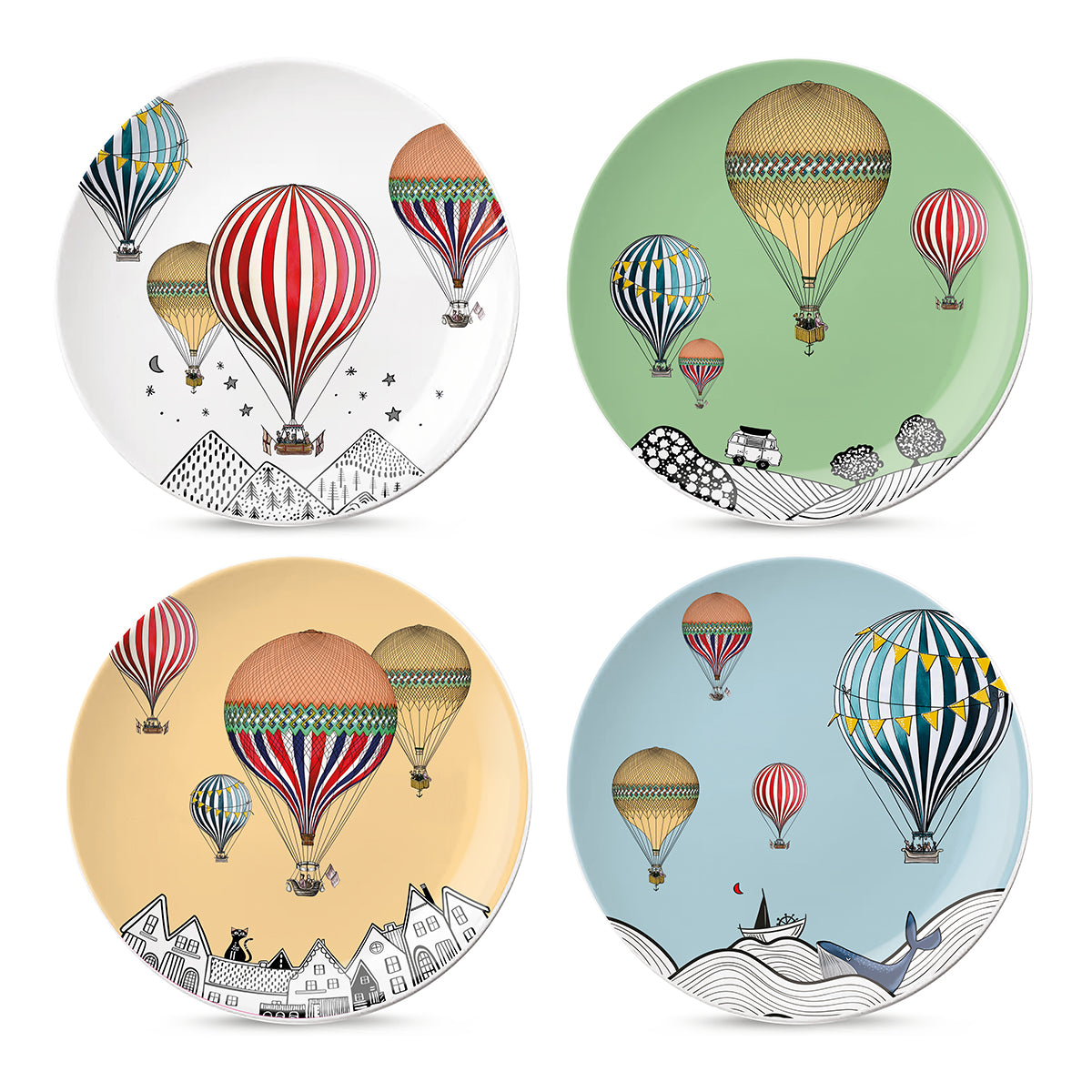 Set 4 Piattini Dessert Giramondo D19