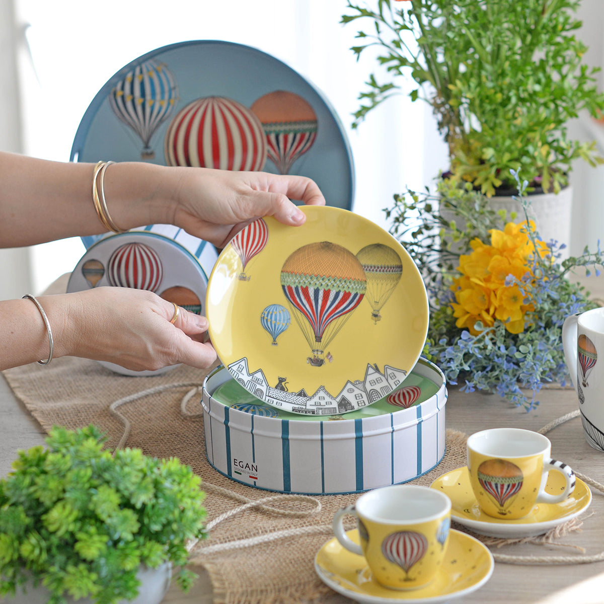 Set 4 Piattini Dessert Giramondo D19