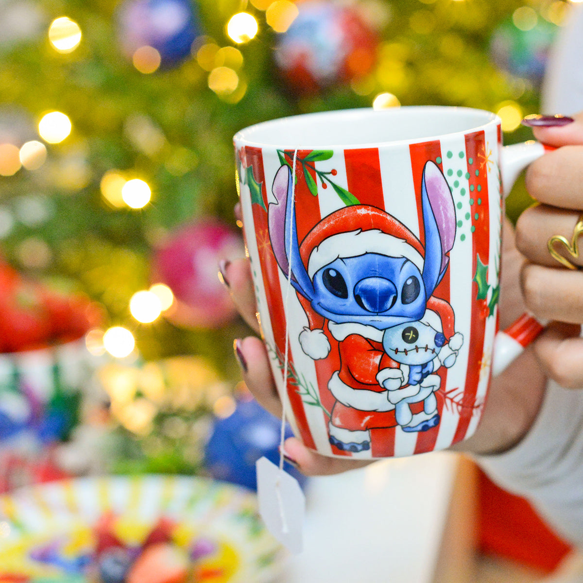 Mug Stitch Natale rosso ml 450