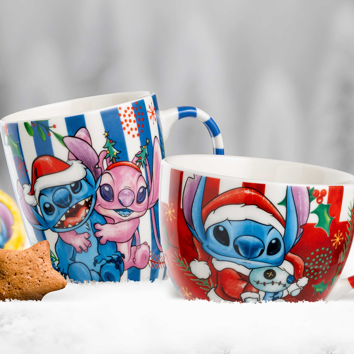 Mug Stitch & Angel Natale blu ml 450