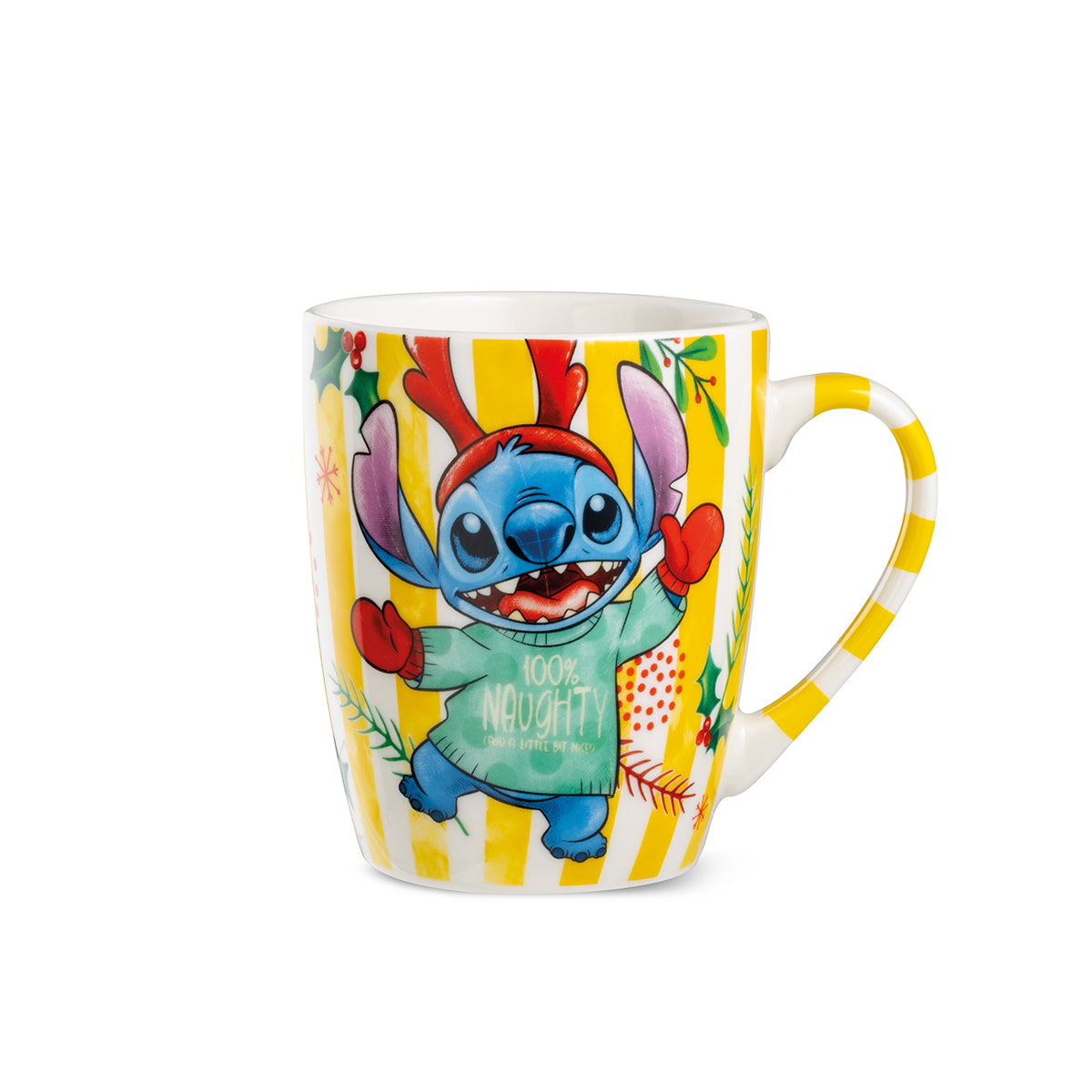 Mug Stitch Natale giallo ml 450