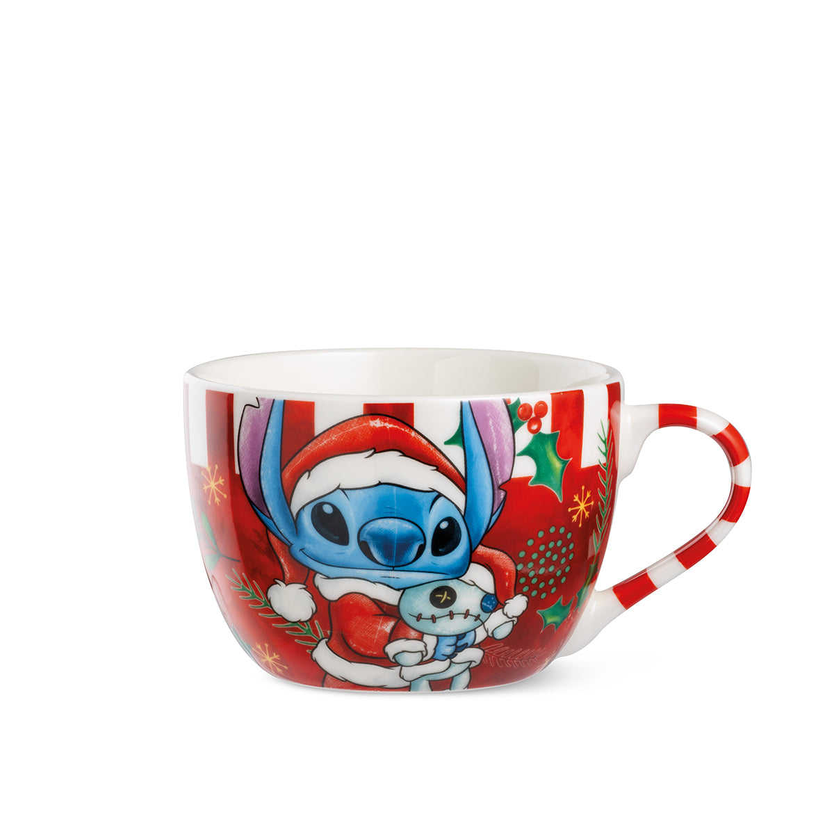 Tazza colazione Stitch Natale rosso ml 520