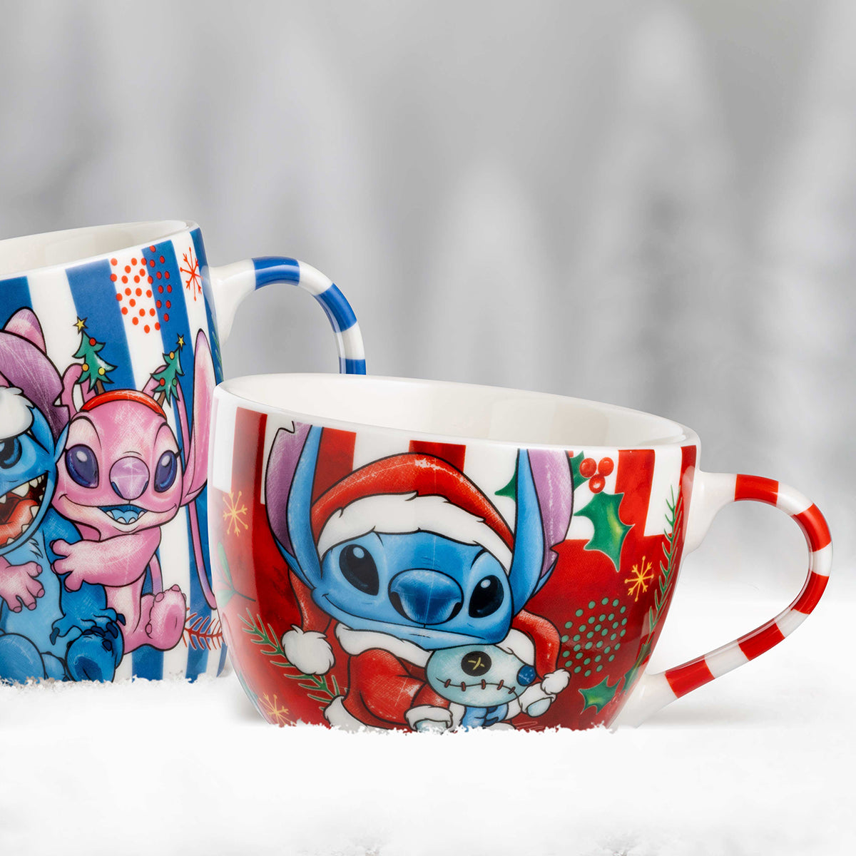 Tazza colazione Stitch Natale rosso ml 520