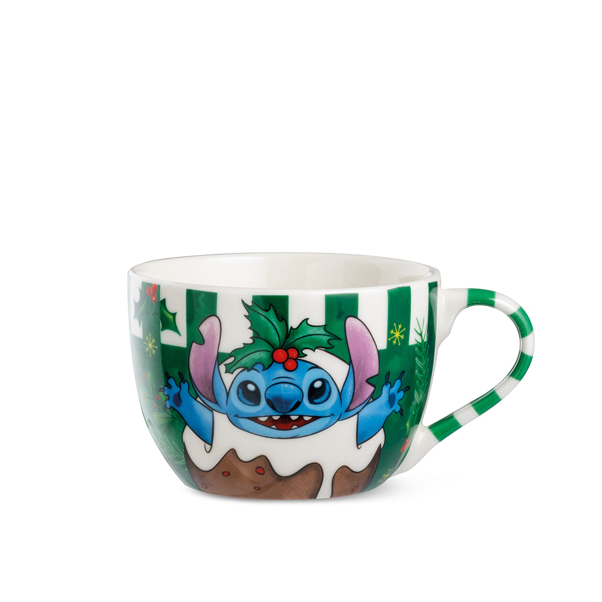Tazza colazione Stitch Natale verde ml 520