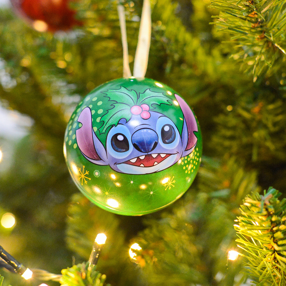 Palla di Natale Stitch d 7 verde