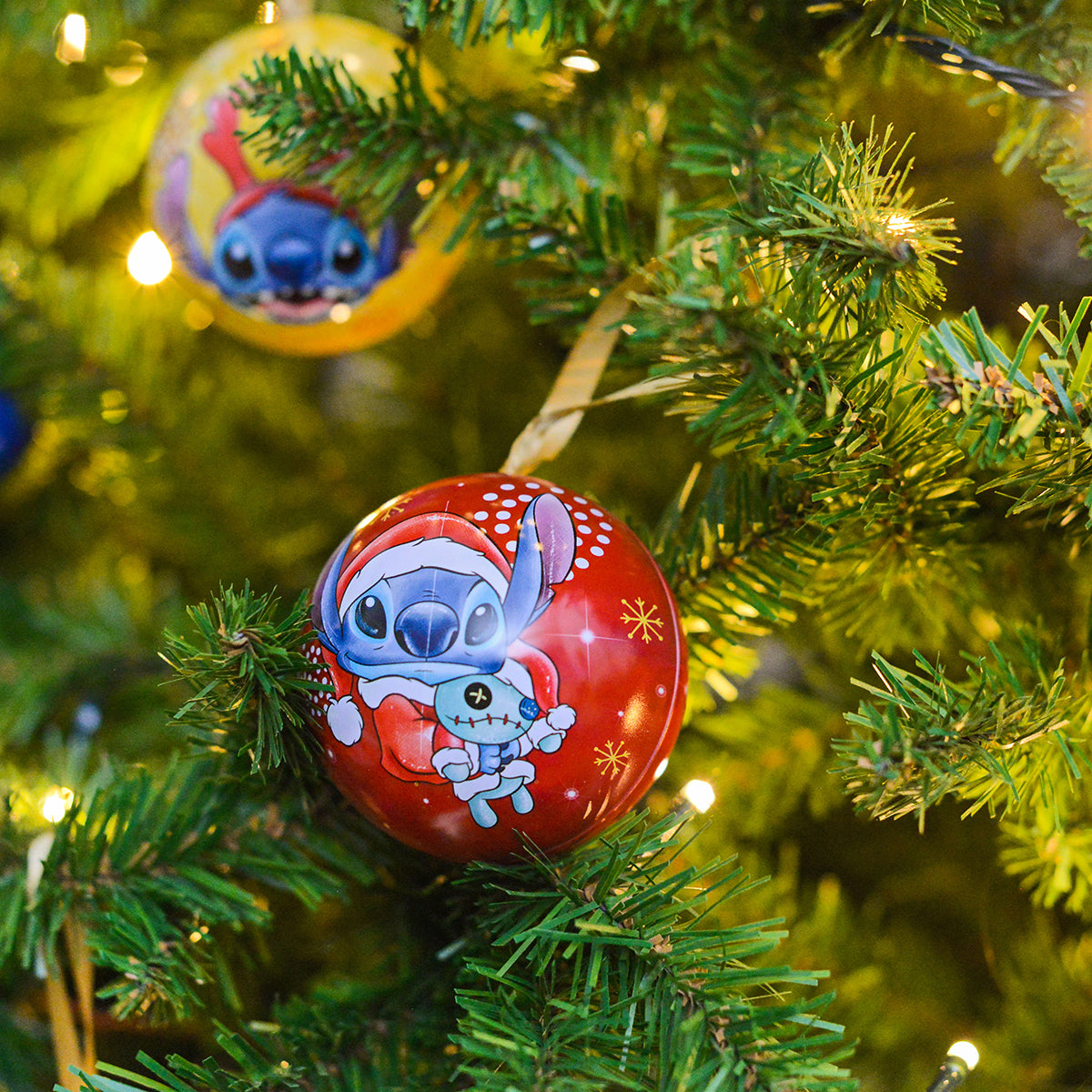 Palla di Natale Stitch d 7 rossa