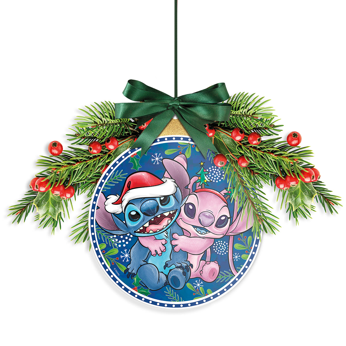 Fuoriporta Stitch & Angel Natale blu d 20