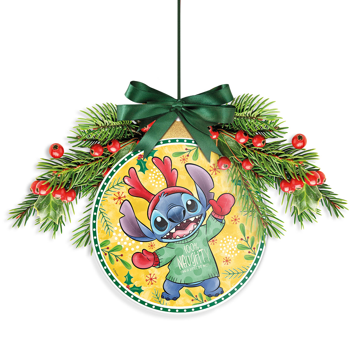 Fuoriporta Stitch Natale giallo d 20