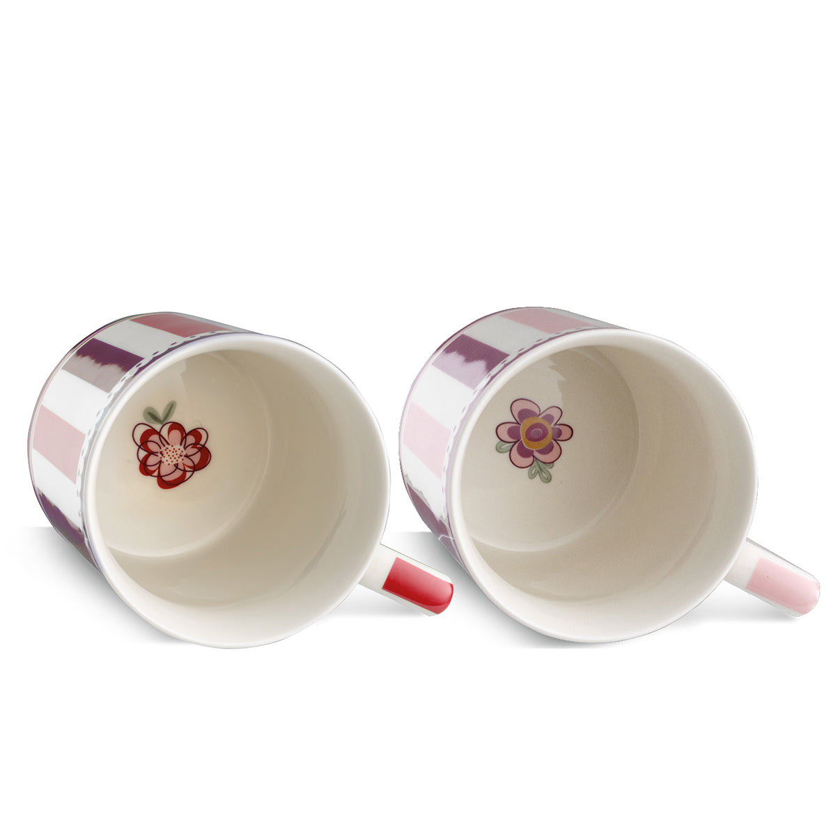 Set 2 Mug Rosa E Bordeaux Notting Hill Ml 420