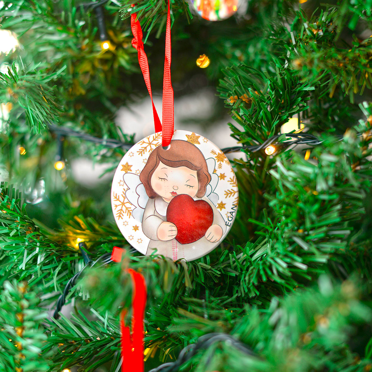 Pendaglio Natale Angelo 7X7