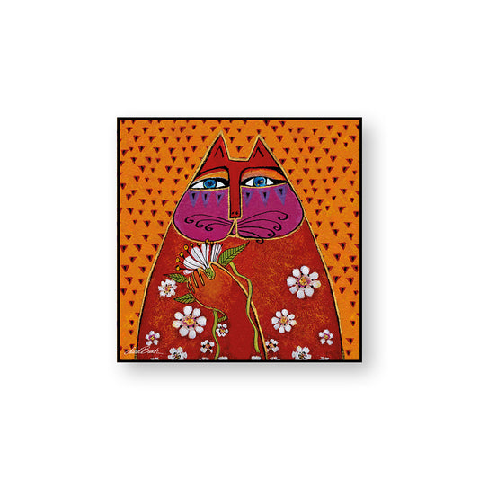Quadro Laurel Burch ''Gatto Arancio'' 50X50