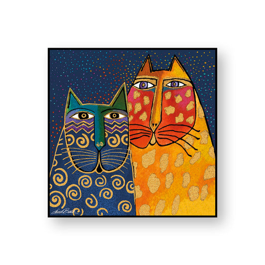 Quadro Laurel Burch ''Gatto Blu'' 70X70