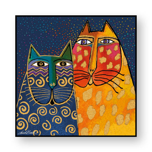 Quadro Laurel Burch ''Gatto Blu'' 100X100
