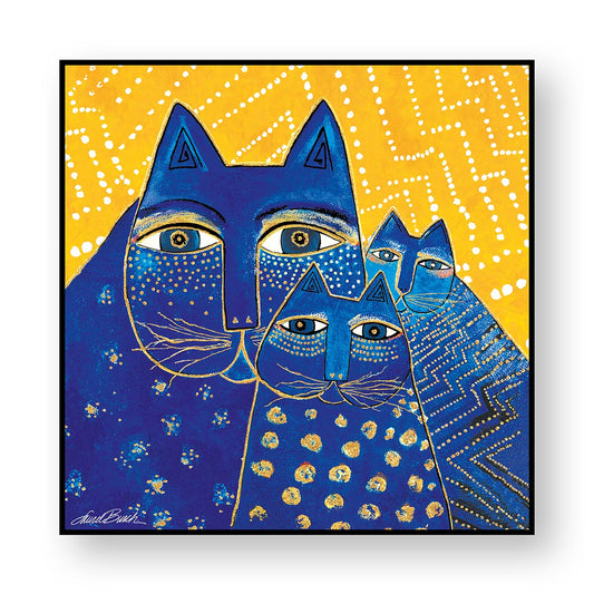 Quadro Laurel Burch ''Gatto Giallo'' 100X100