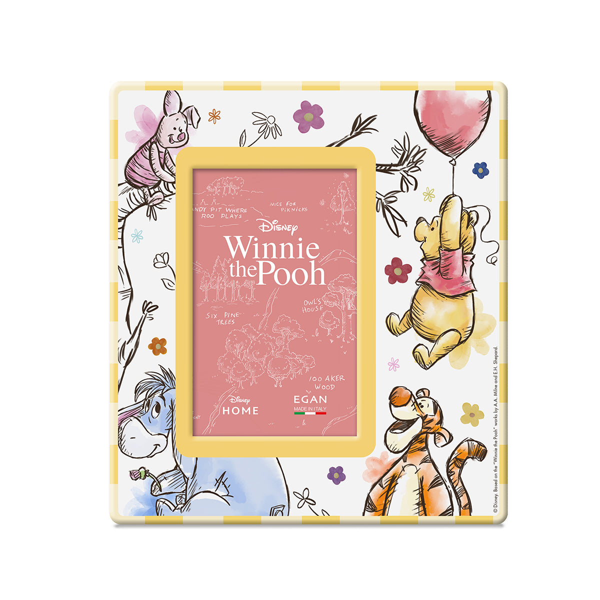 Portafoto Winnie The Pooh Cm 18x20 (Int.10x15) Giallo