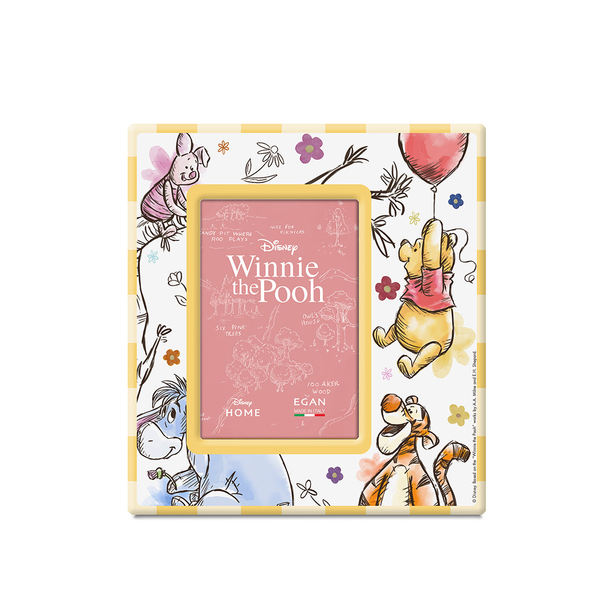 Portafoto Winnie The Pooh Cm 12x13 (Int.7x10) Giallo