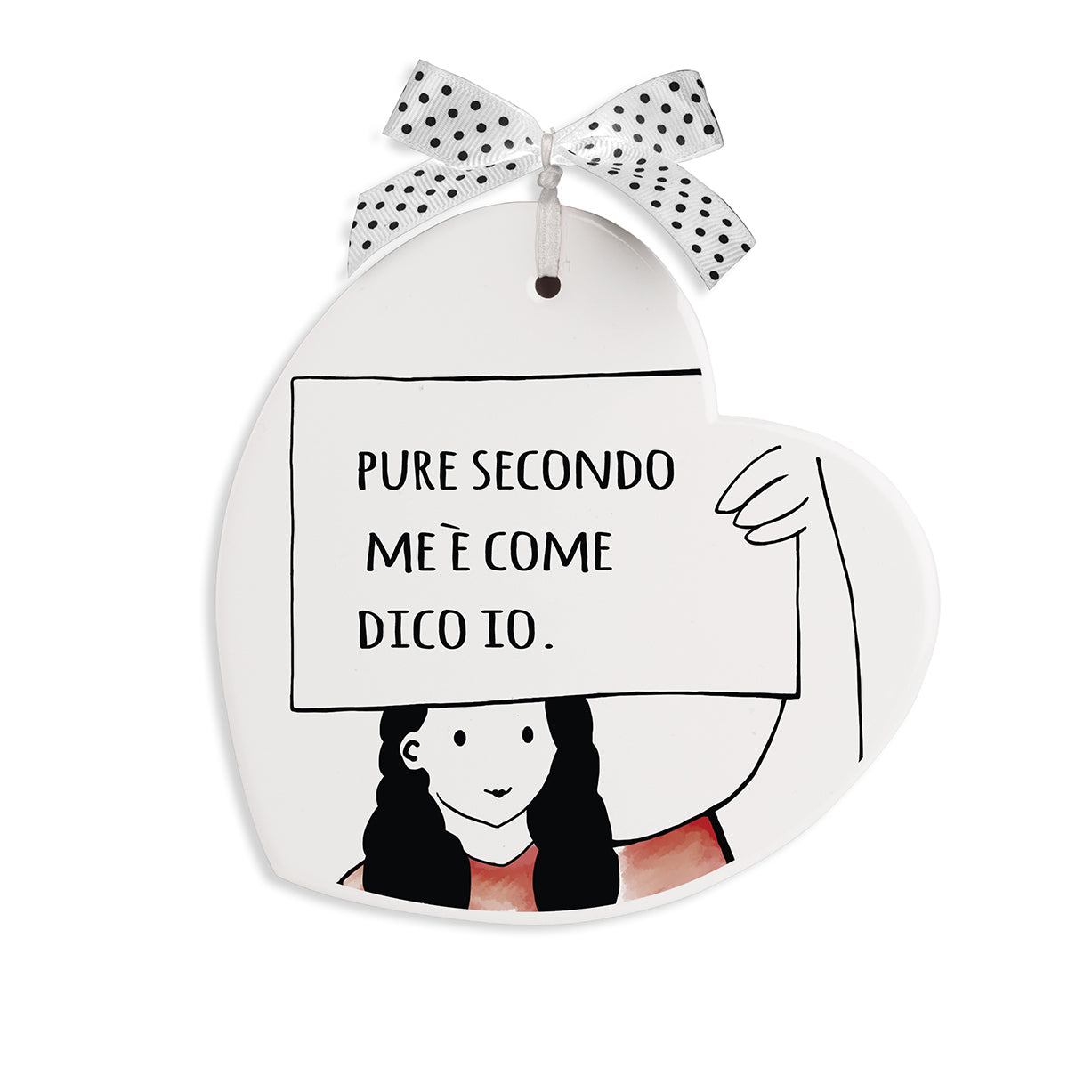 Formella Pensieri & Parole Cuore ''Dico Io'' 14x14