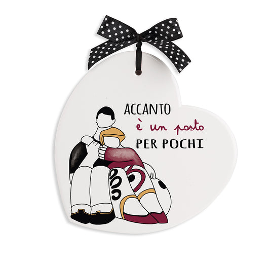 Formella Pensieri & Parole Cuore ''Accanto'' 14x14