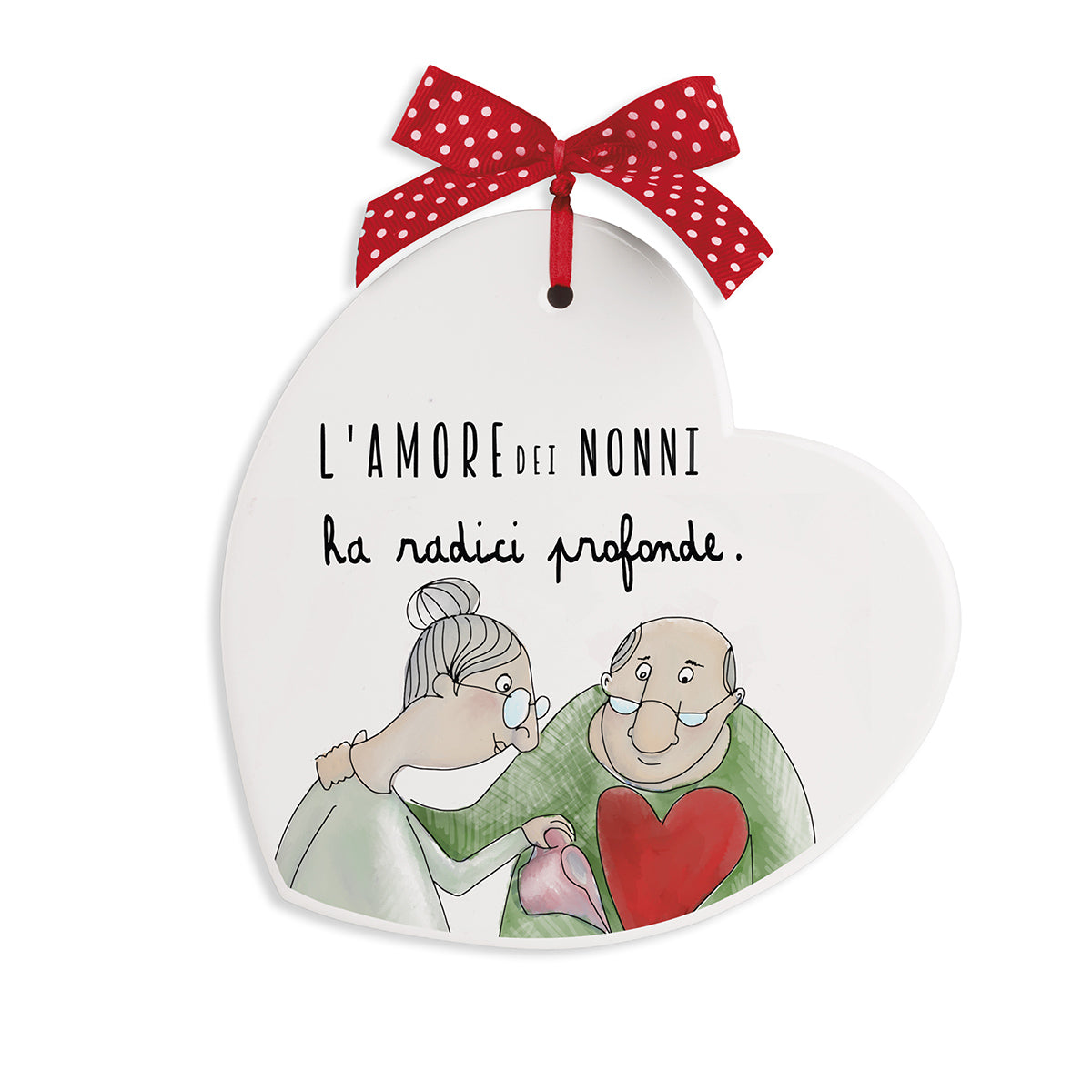 Formella Pensieri & Parole Cuore ''Nonni'' 14x14