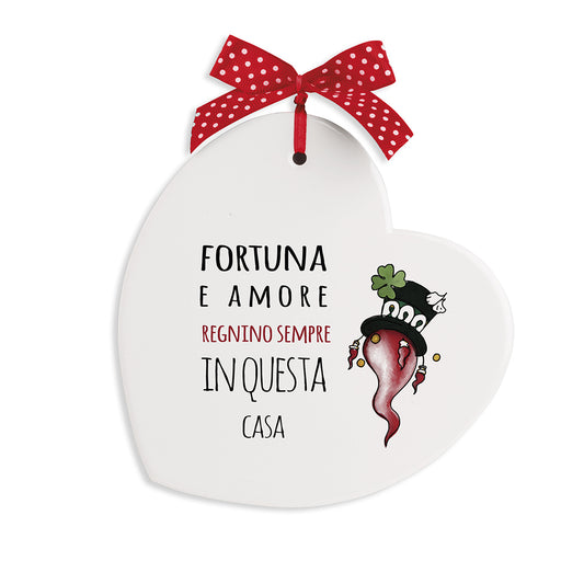 Formella Pensieri & Parole Cuore ''Fortuna'' 14x14
