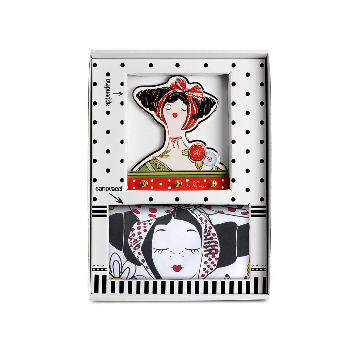 Set Appendino Rosso e 2 Canovacci Le Pupazze