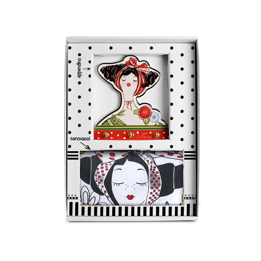 Set Appendino Rosso e 2 Canovacci Le Pupazze