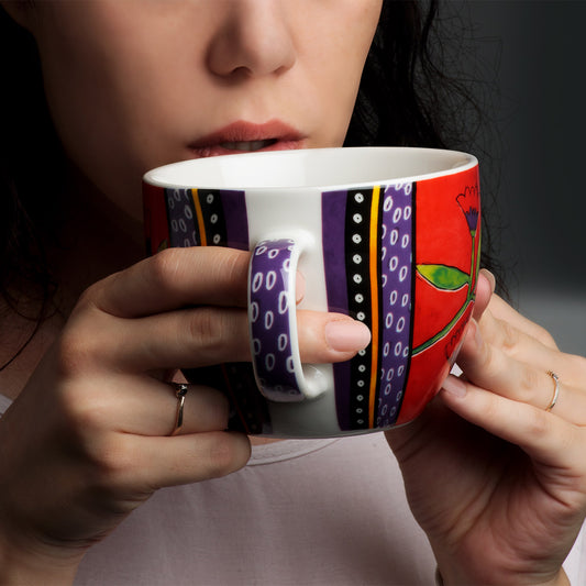 Tazza Colazione Le Pupazze Nera ML 600