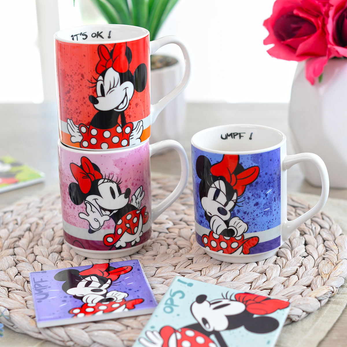 Mug Impilabile Minnie Mouse I Am Rosso Ml.350
