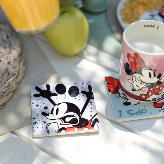 Set 5 Sotto Bicchieri Mickey Mouse I Am Grigio