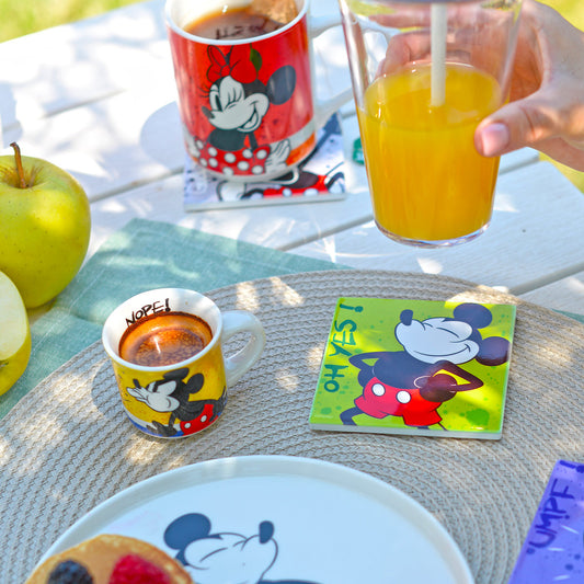 Set 5 Sotto Bicchieri Mickey Mouse I Am Verde