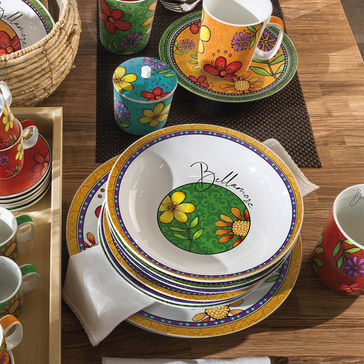 Set 18 piatti Bellamore (6 Fondi 6 Piani 6 Dessert)