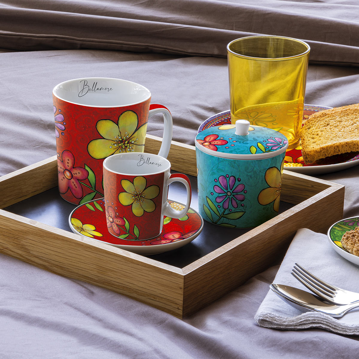 Set 2 tazze caffè Bellamore Rosso ML 100