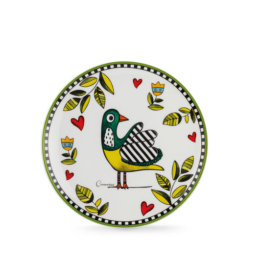 Set 6 Piatti Dessert Cocoricò Verde DM 19